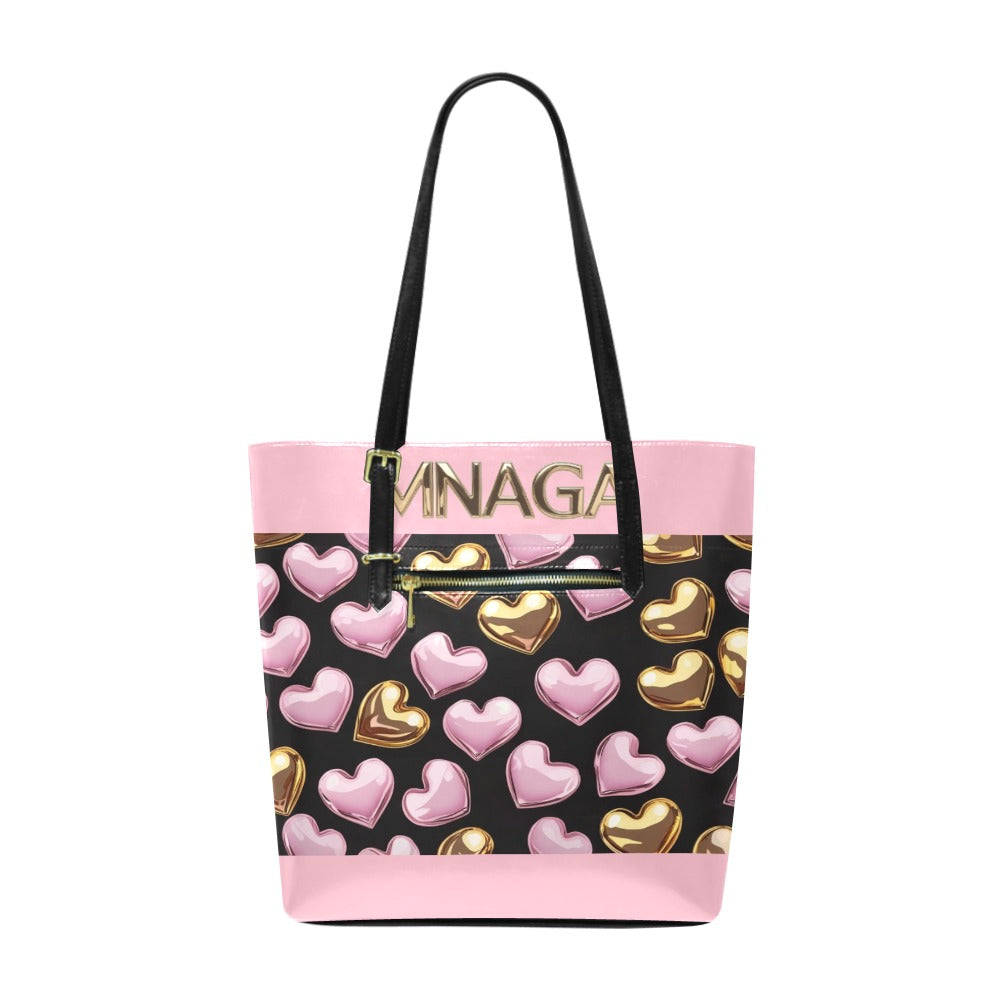 MNAGA Hearts Pink Tote Bag
