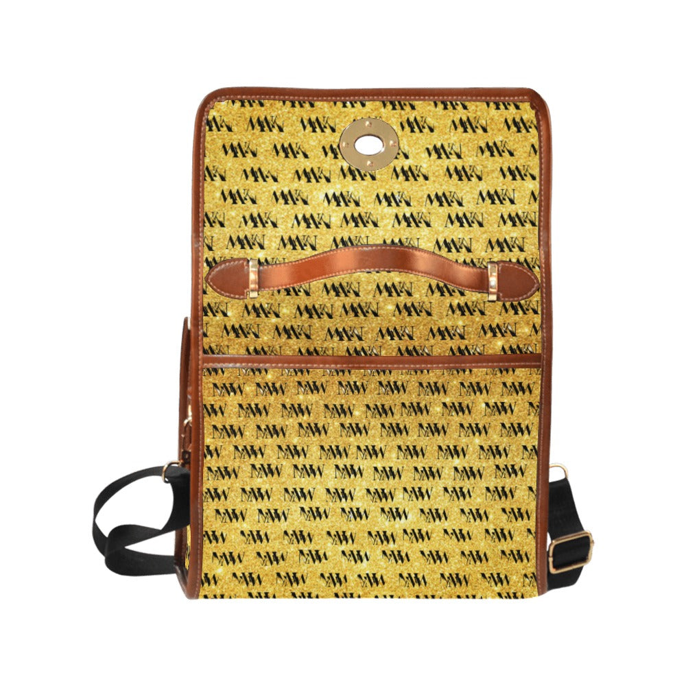 Gold MNAGA Waterproof Canvas Bag (Model 1641)
