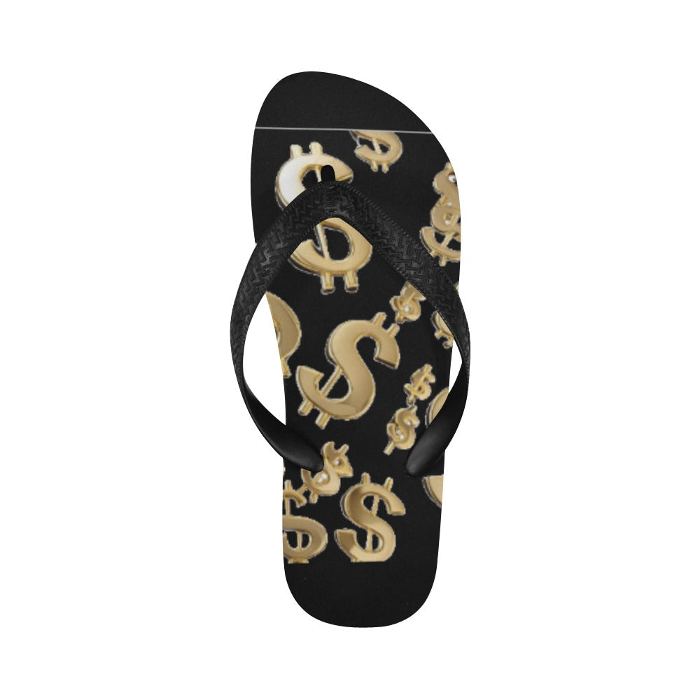 Black Money Flip Flops