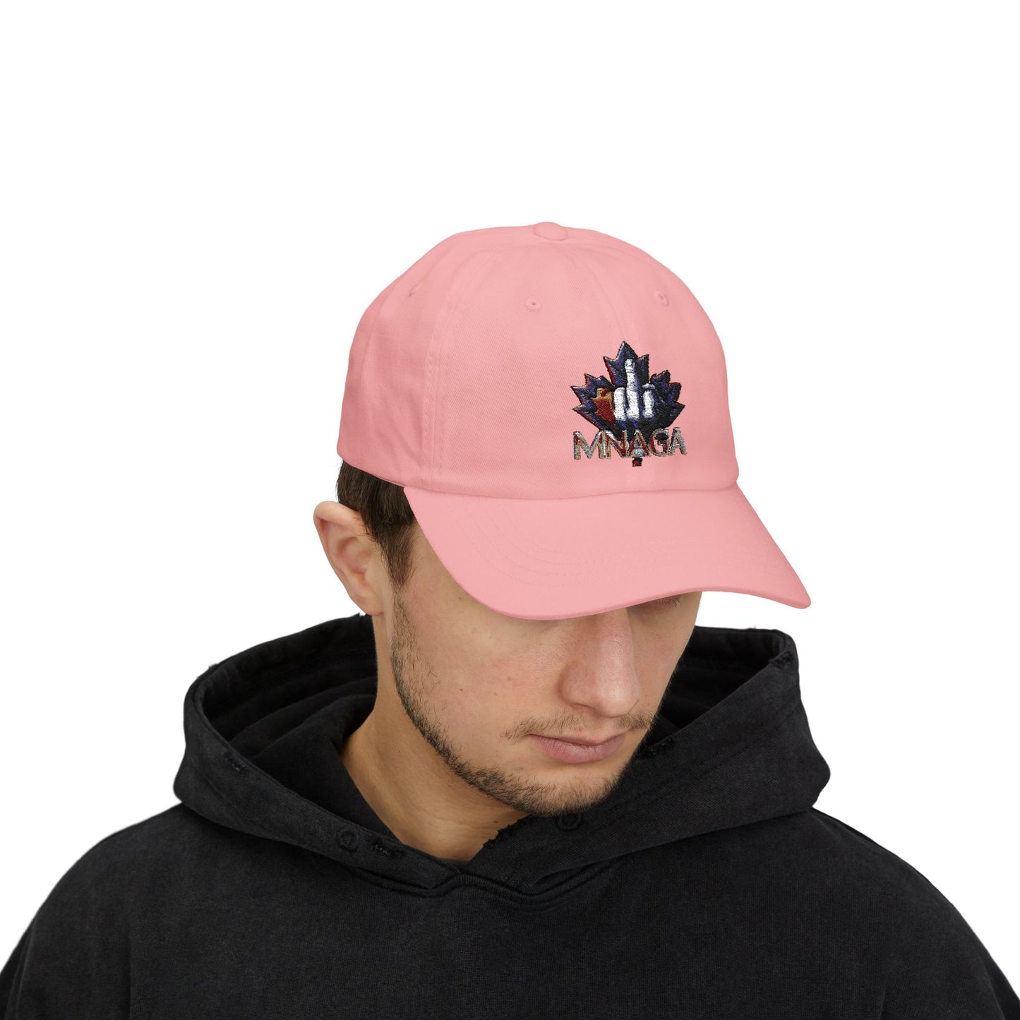 MNAGA Dad Cap with Embroidered Maple Leaf Design, Casual Hat, Gift for Fathers Day, Outdoor Style, Trendy Accessory