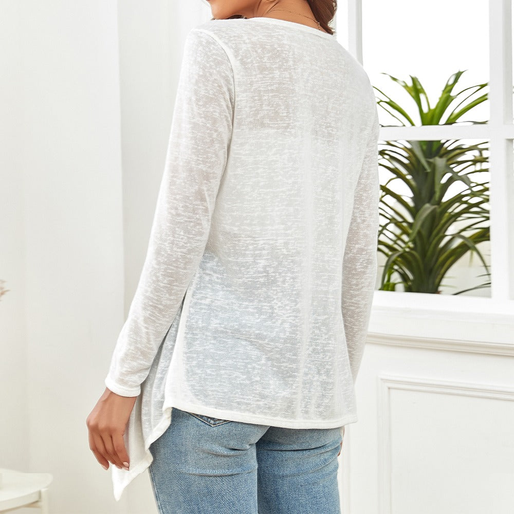 White Women's knitted cardigan