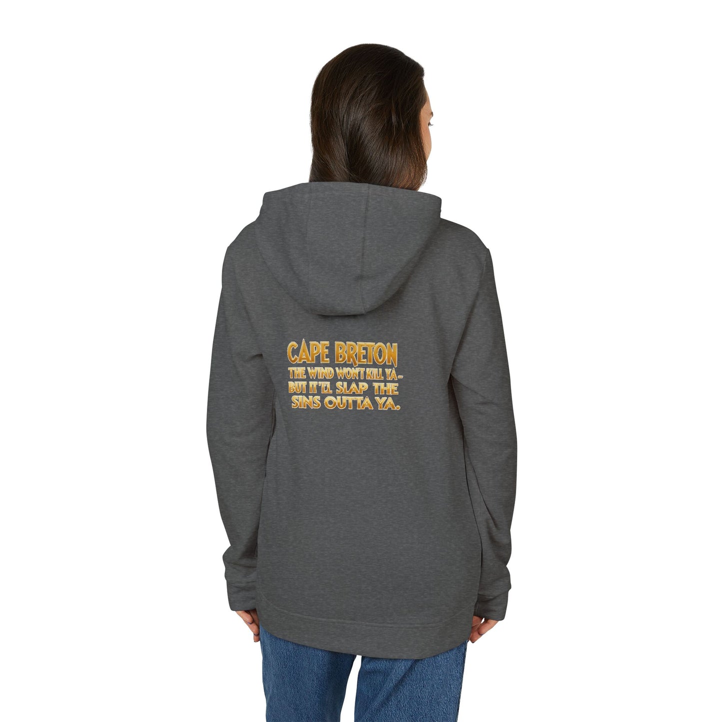 Cape Breton Fleece Hoodie, Cozy Sweatshirt, Unisex Apparel, Gift for Him/Her, Casual Wear, Travel Clothing