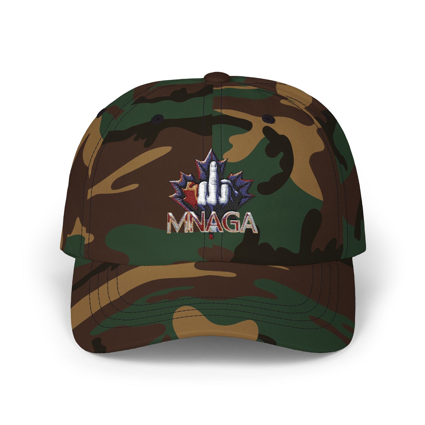 MNAGA Dad Cap with Embroidered Maple Leaf Design, Casual Hat, Gift for Fathers Day, Outdoor Style, Trendy Accessory