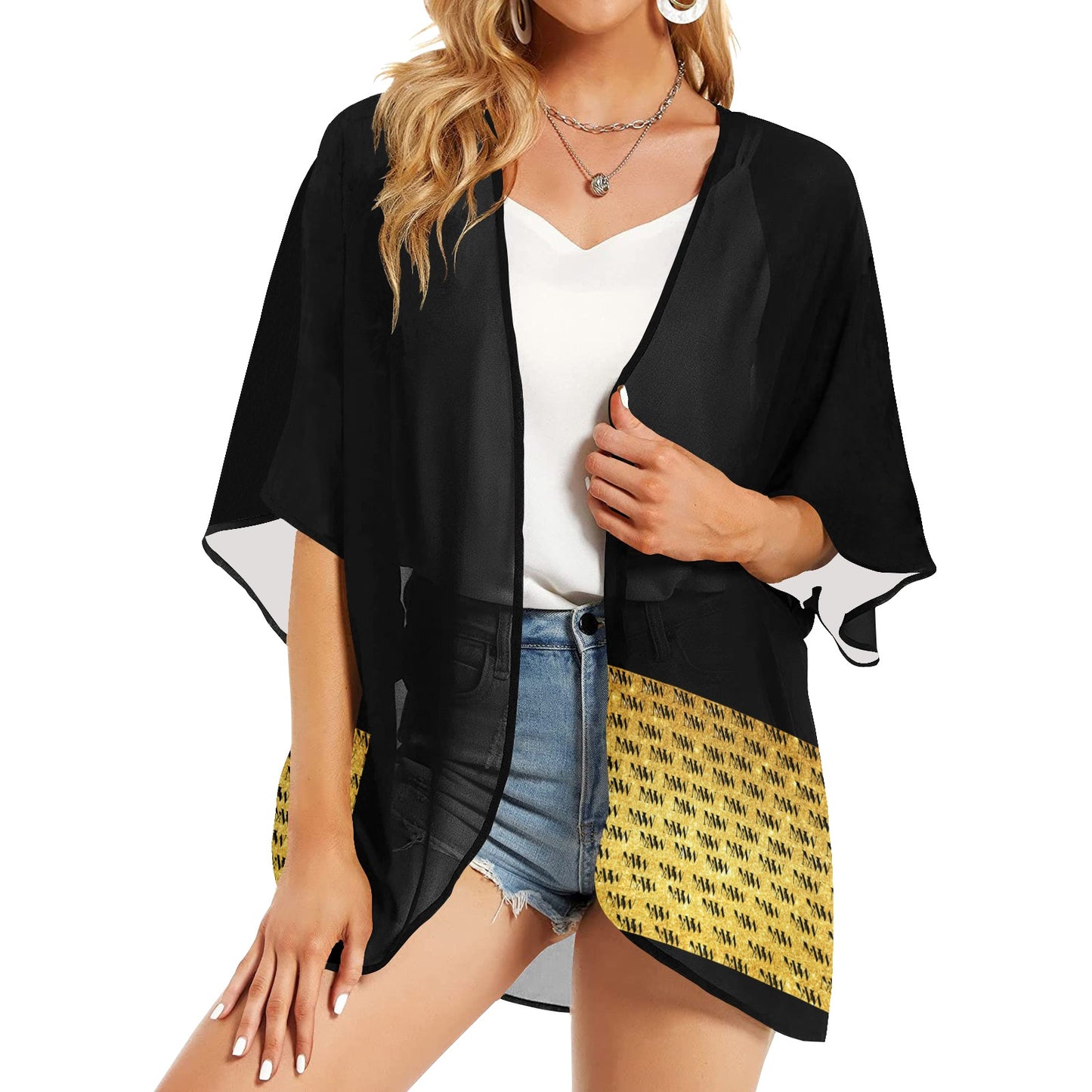 MNAGA Wear Women's Kimono Chiffon Cover Up (H51)