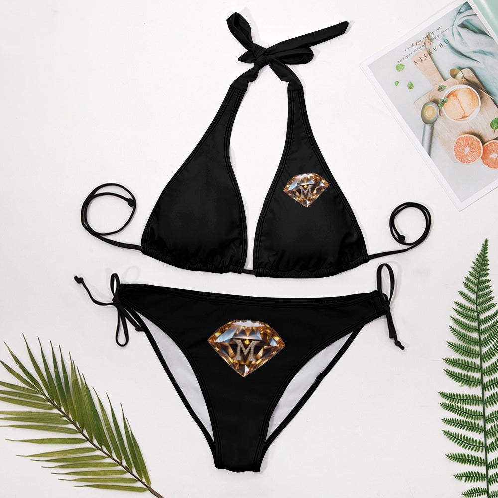 Black Diamond Ladies Sexy V-Neck Bikini Swimsuit