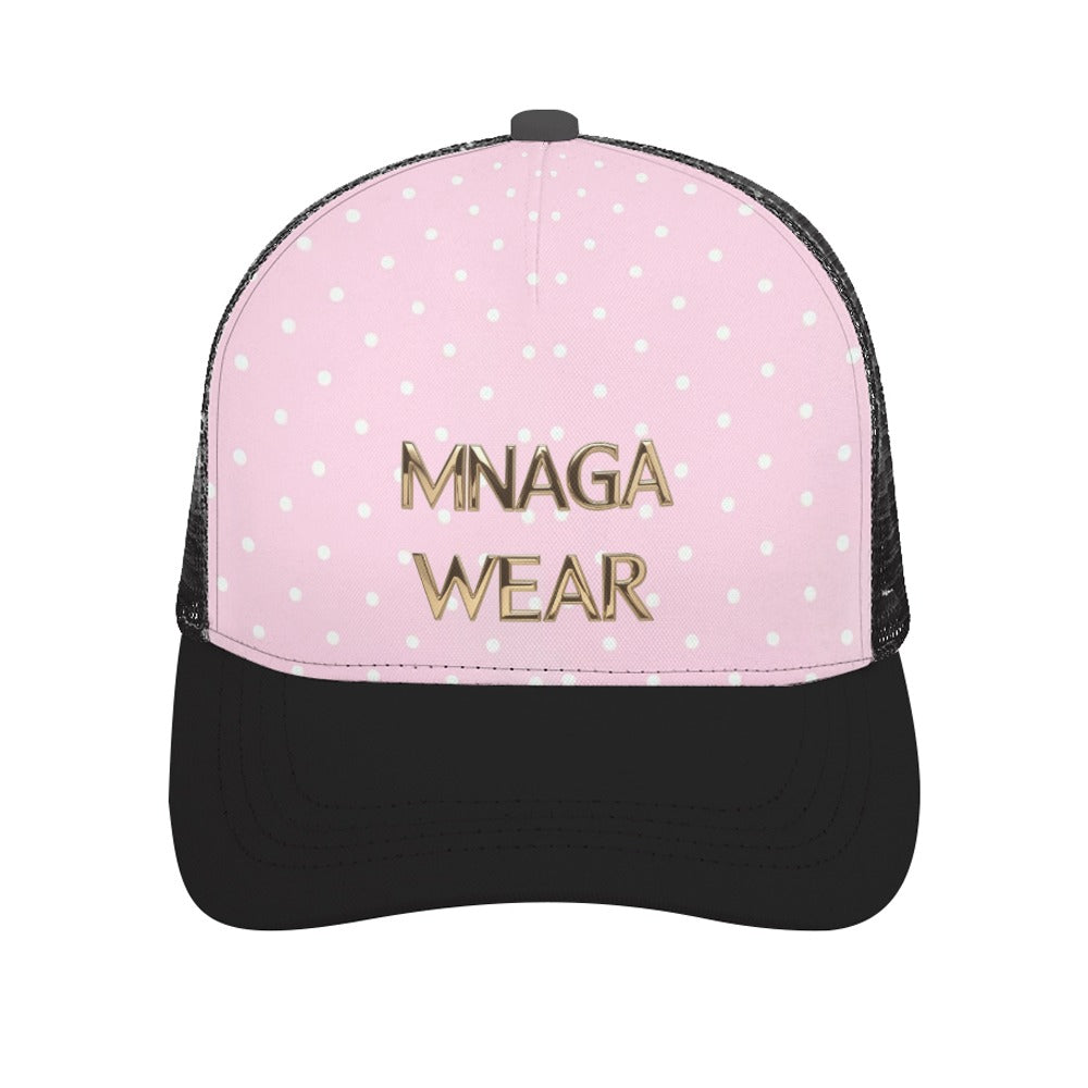 Pink Polka Dot Baseball Cap