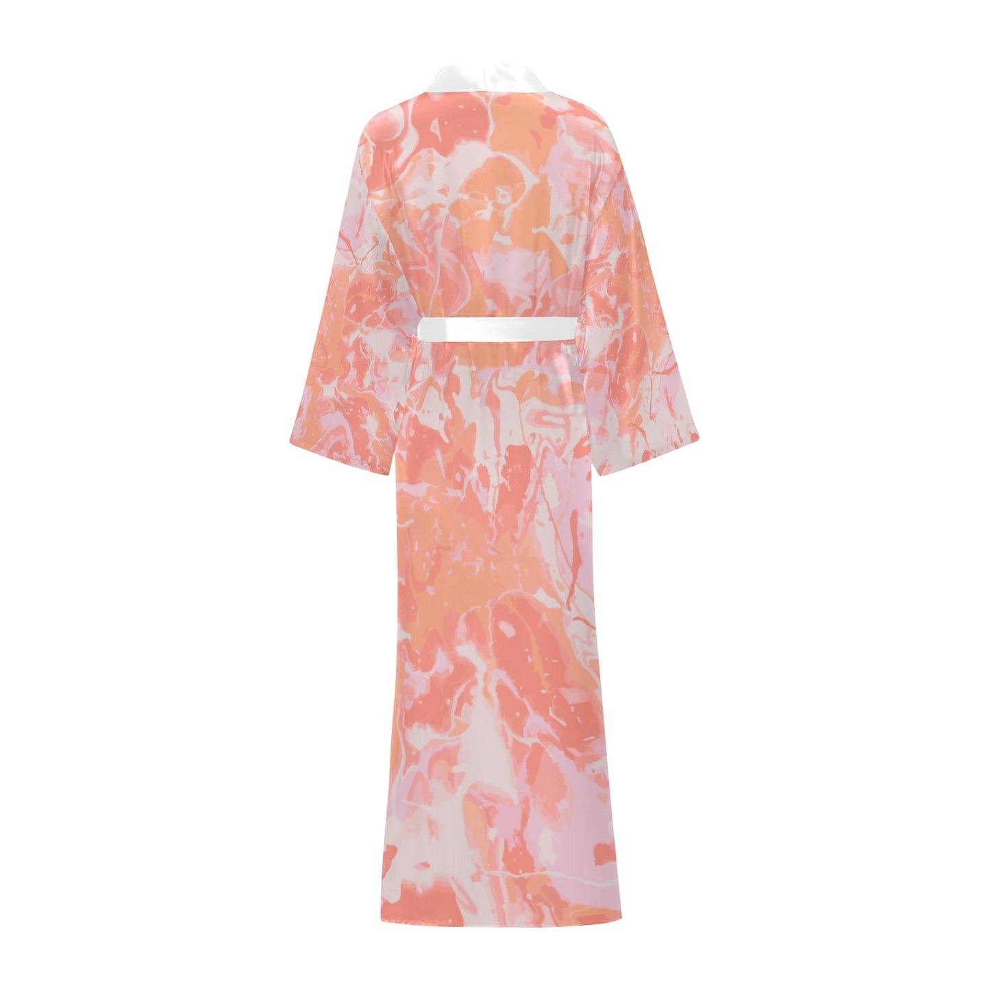 Pink Splash Long Kimono Robe