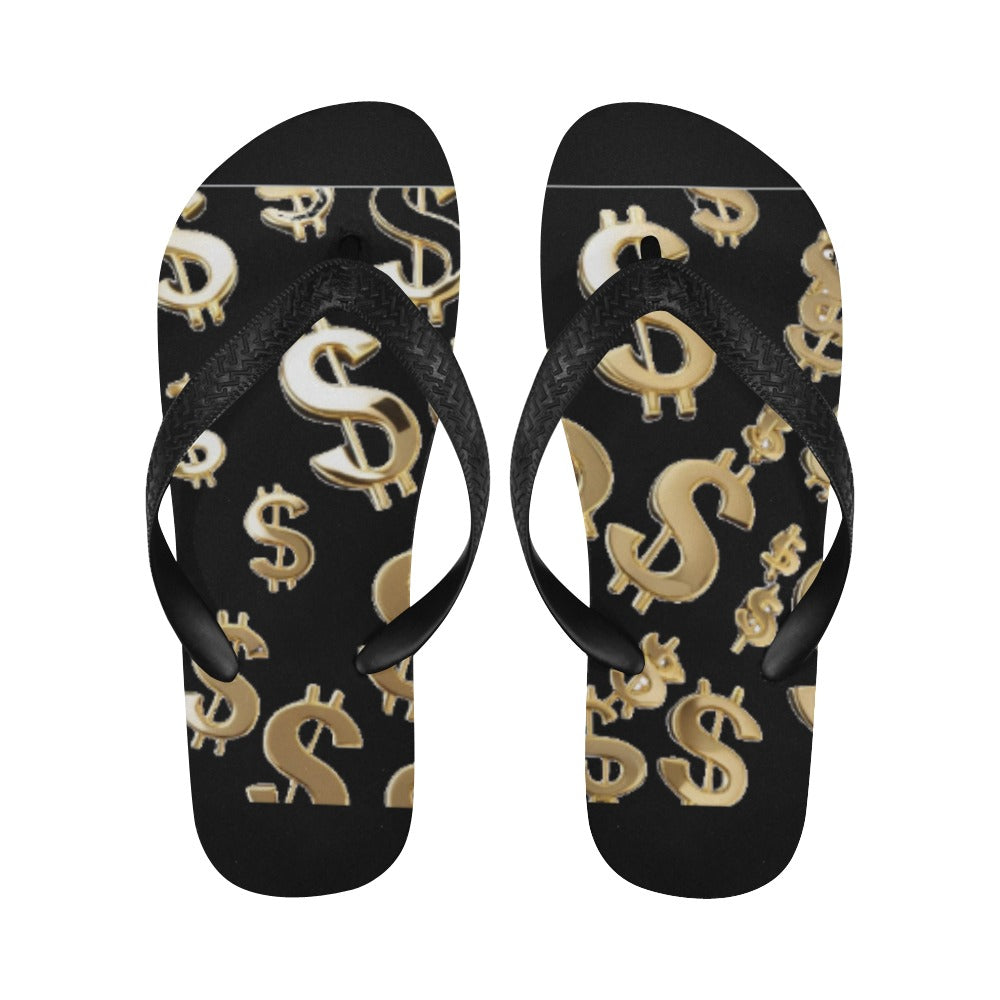 Black Money Flip Flops