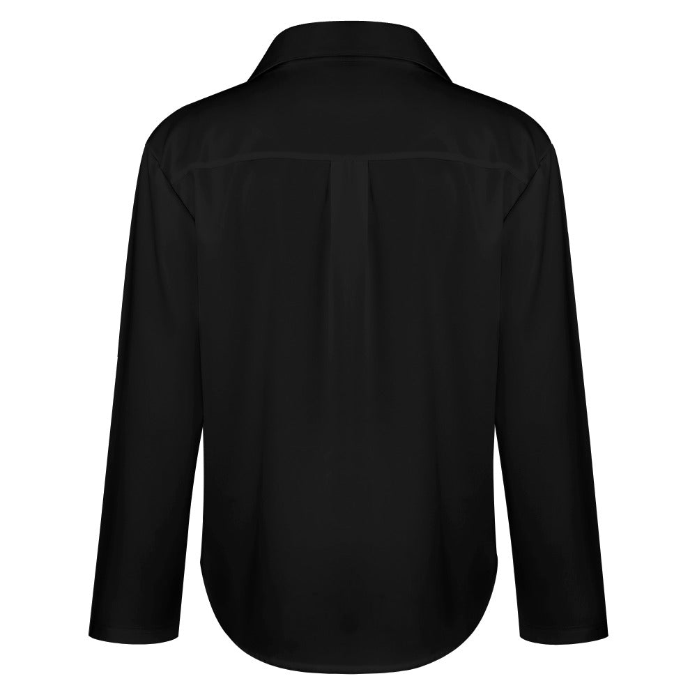 Black Cropped hem shirt
