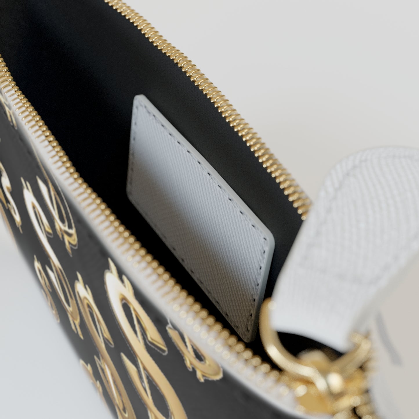 MNAGA Gold Dollar Symbol Mini Clutch Bag | Stylish Wallet, Party Bag, Gift for Her, Trendy Accessory, Money Theme
