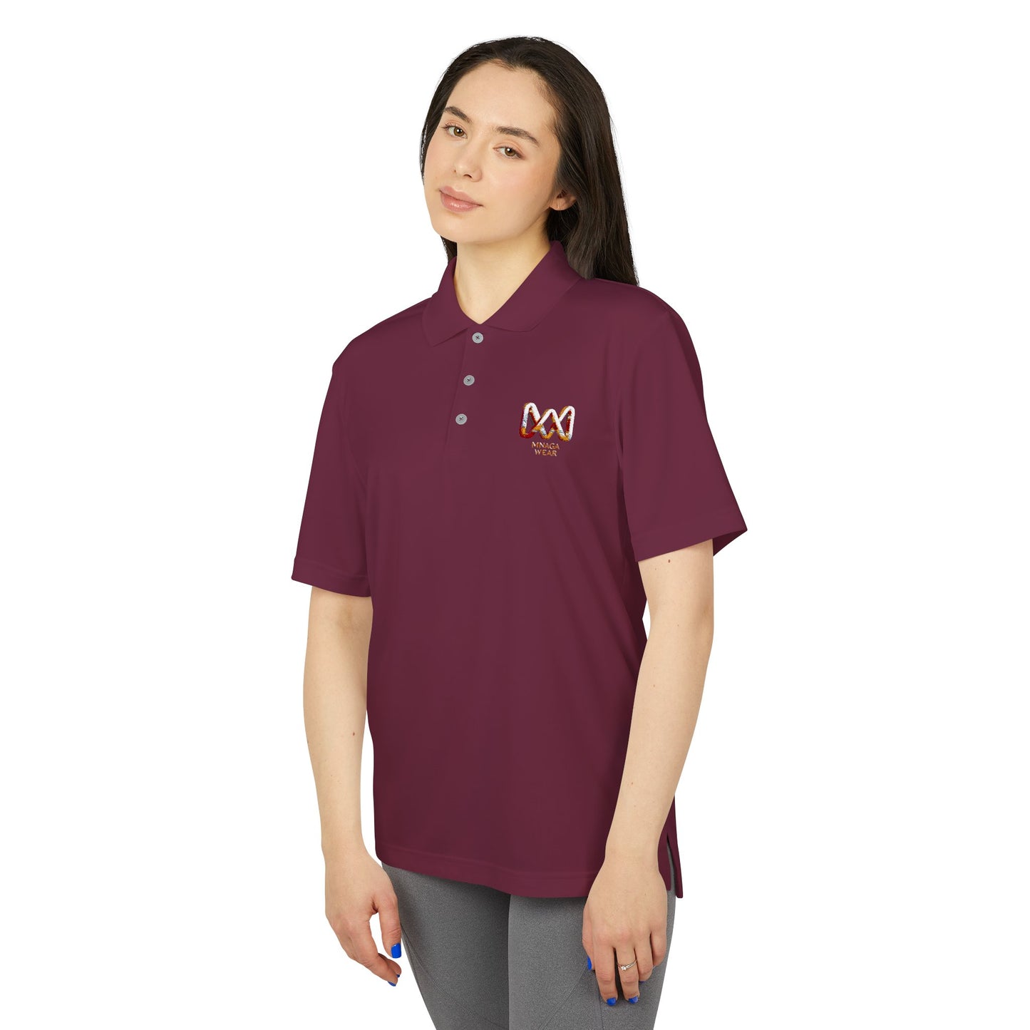 Unisex MNAGA Performance Polo, Casual Polo Shirt, Sportswear, Athletic Clothing