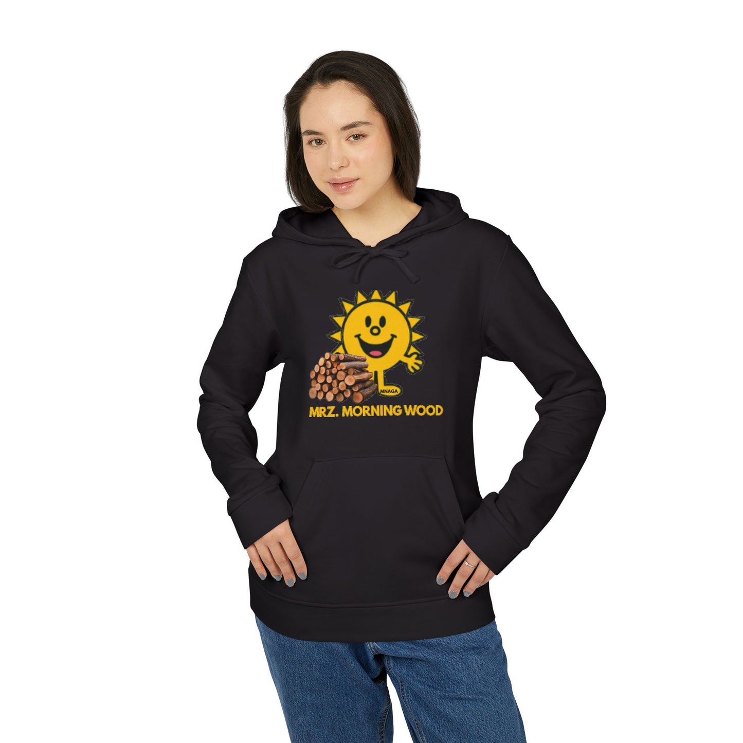 MNAGA Authentic MZZFITZ Hoodie - Mzz. Morning Wood, Unisex Pullover for Fall, Him/Her, Casual Streetwear, Warm Layer