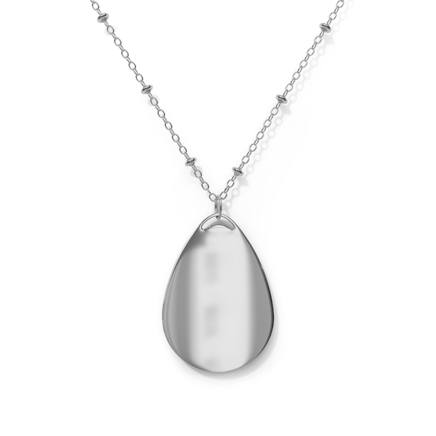 MNAGAElegant Oval Necklace with Diamond Design, Personalized Gift, Everyday Jewelry, Birthdays, Anniversaries