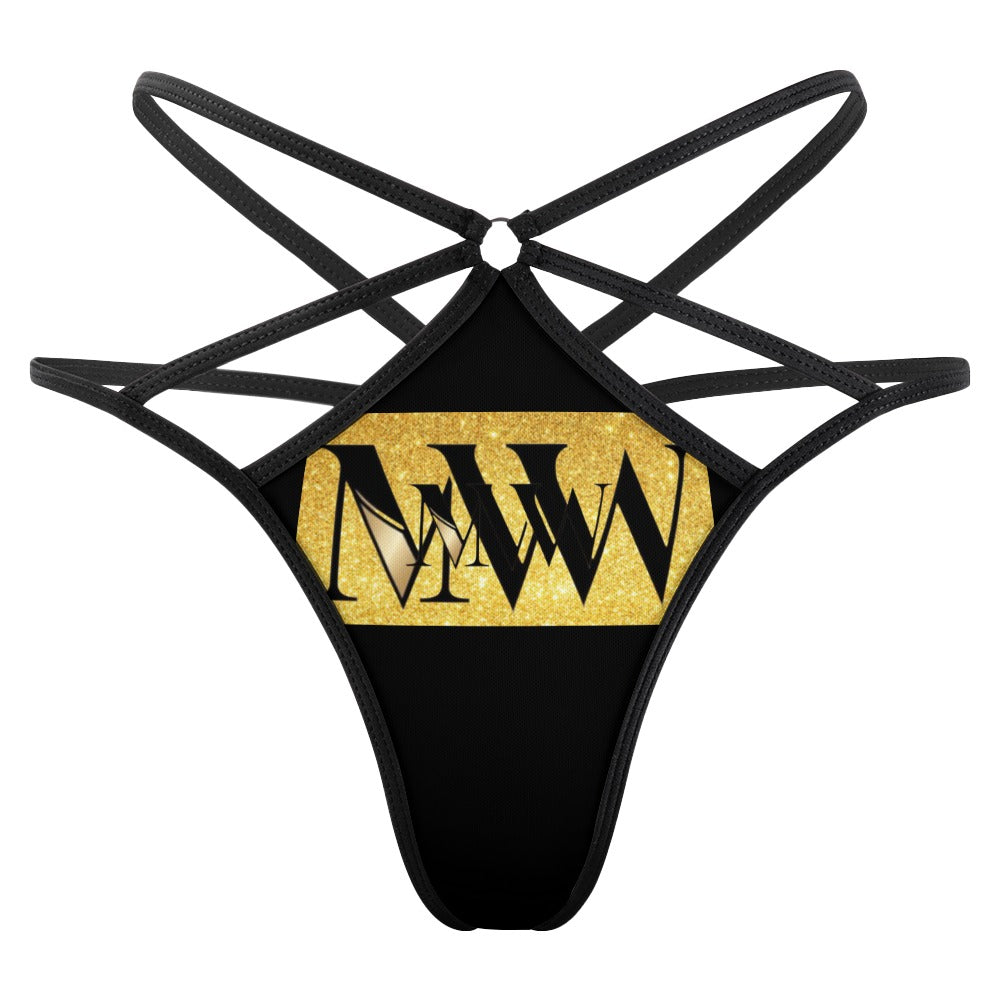 Black and Gold MW T-back Thong