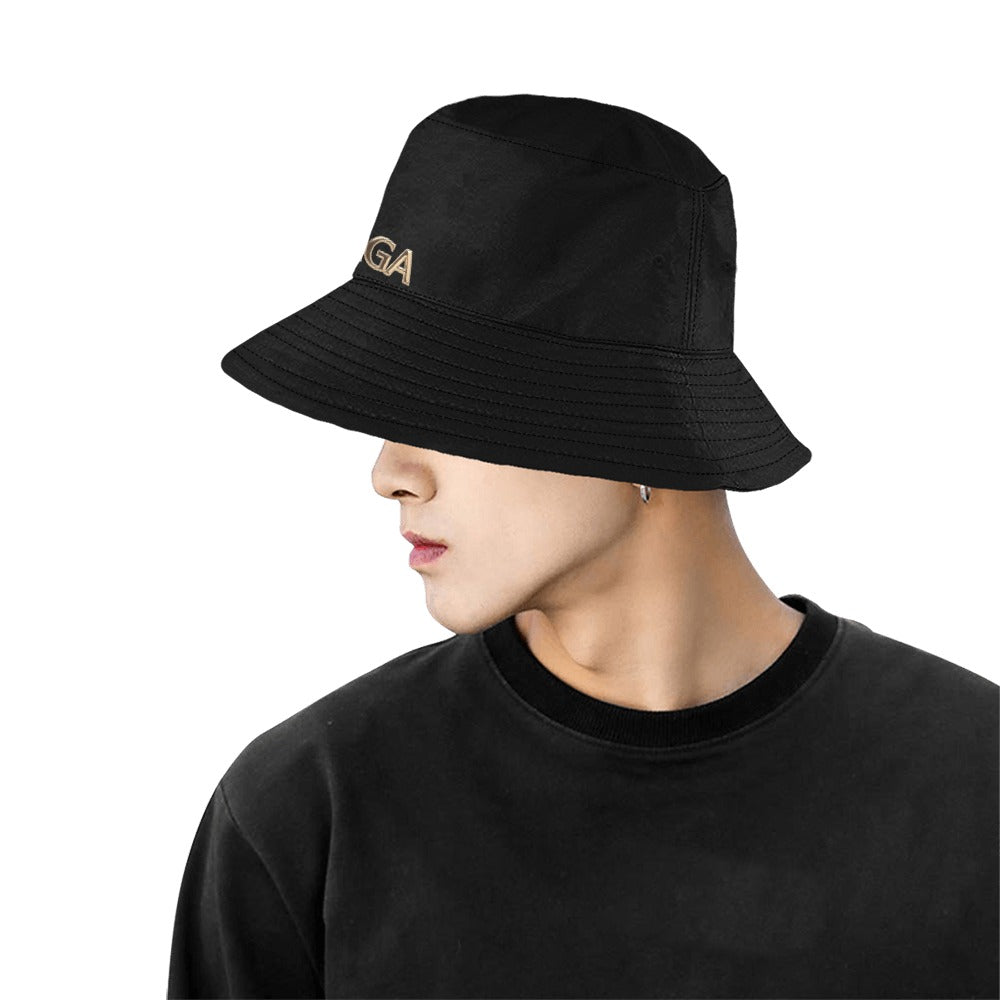 MNAGA Gold Print Men's All Over Print Bucket Hat