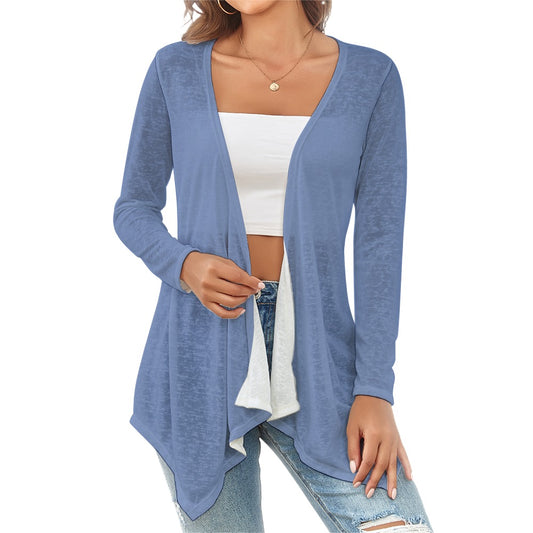 Blue Women's knitted cardigan
