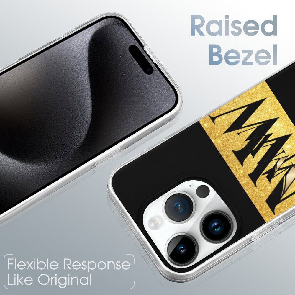 MW Black and Gold Case for iPhone 15 Series