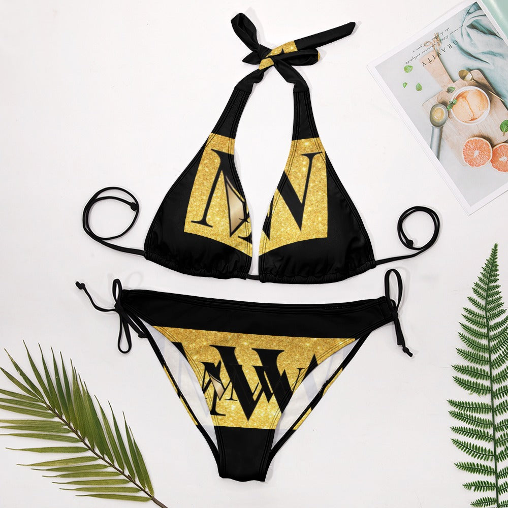 Ladies Sexy V-Neck Bikini Swimsuit
