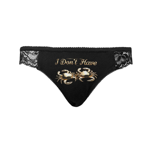 Black Crabs Women's Lace Underwear(ModelL41)