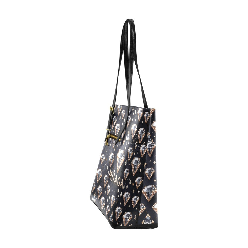 MNAGA Gold Diamonds Tote Bag