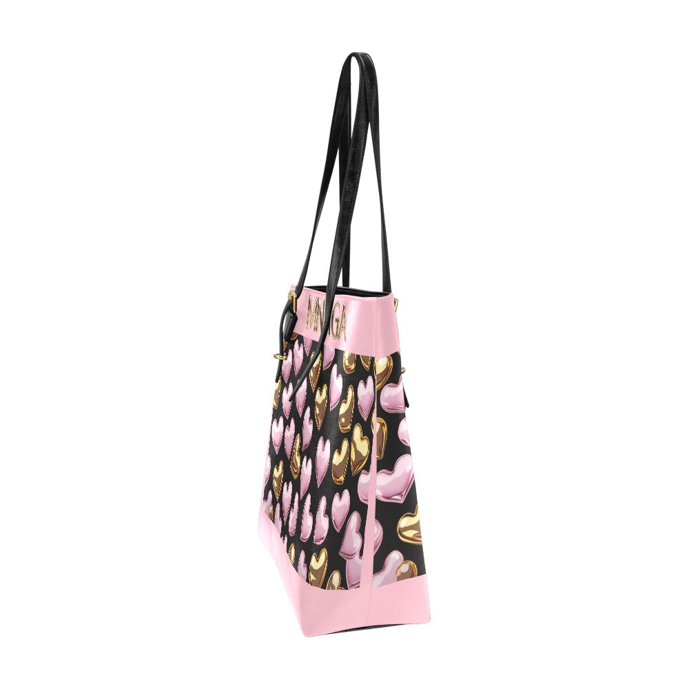 MNAGA Hearts Pink Tote Bag