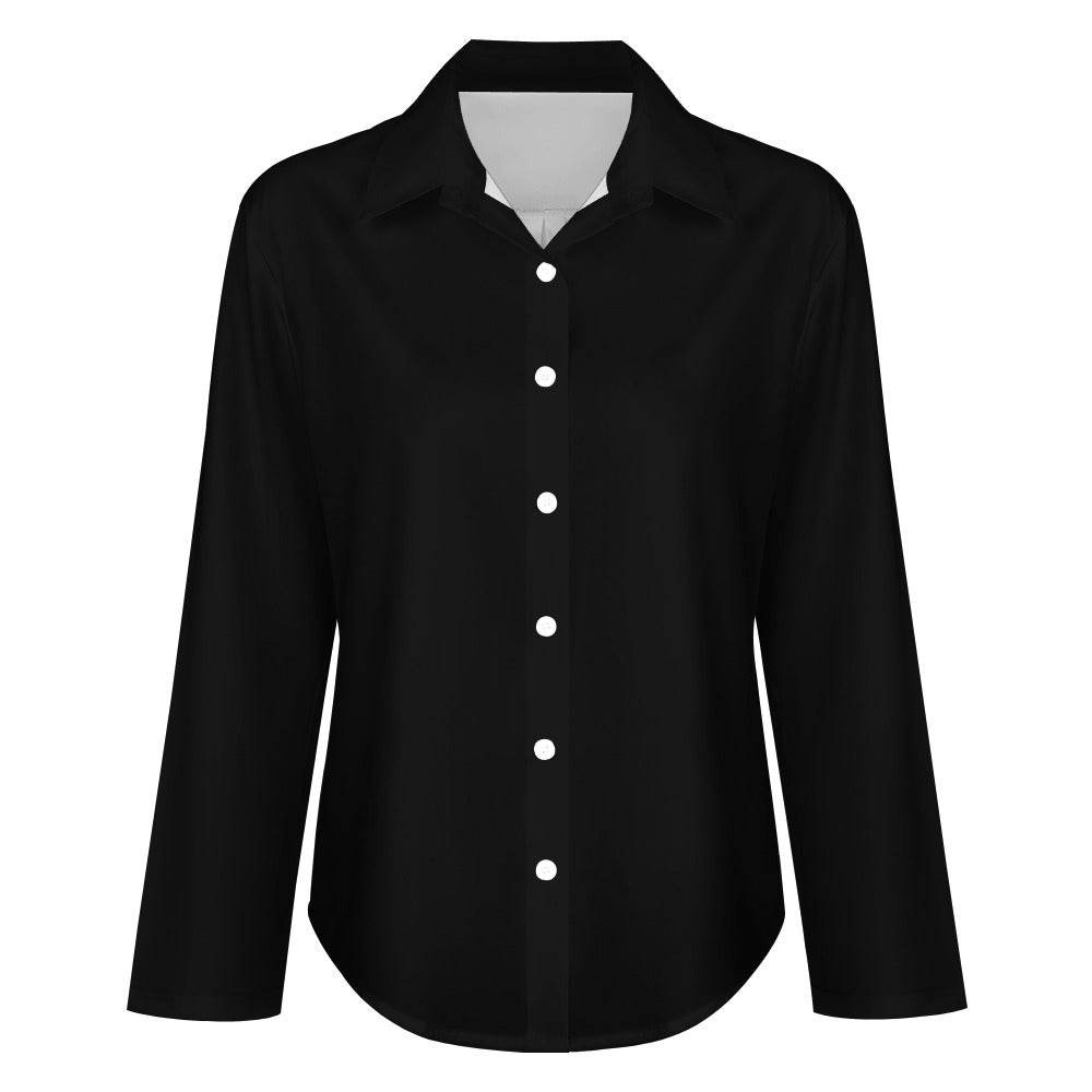 Black Cropped hem shirt