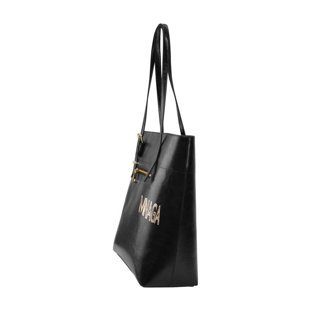 MNAGA Black and Gold Tote Bag