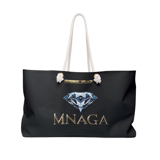 Diamond Stylish Weekender Bag - Travel, Gym, Tote, Overnight Bag, Fashionable Carryall