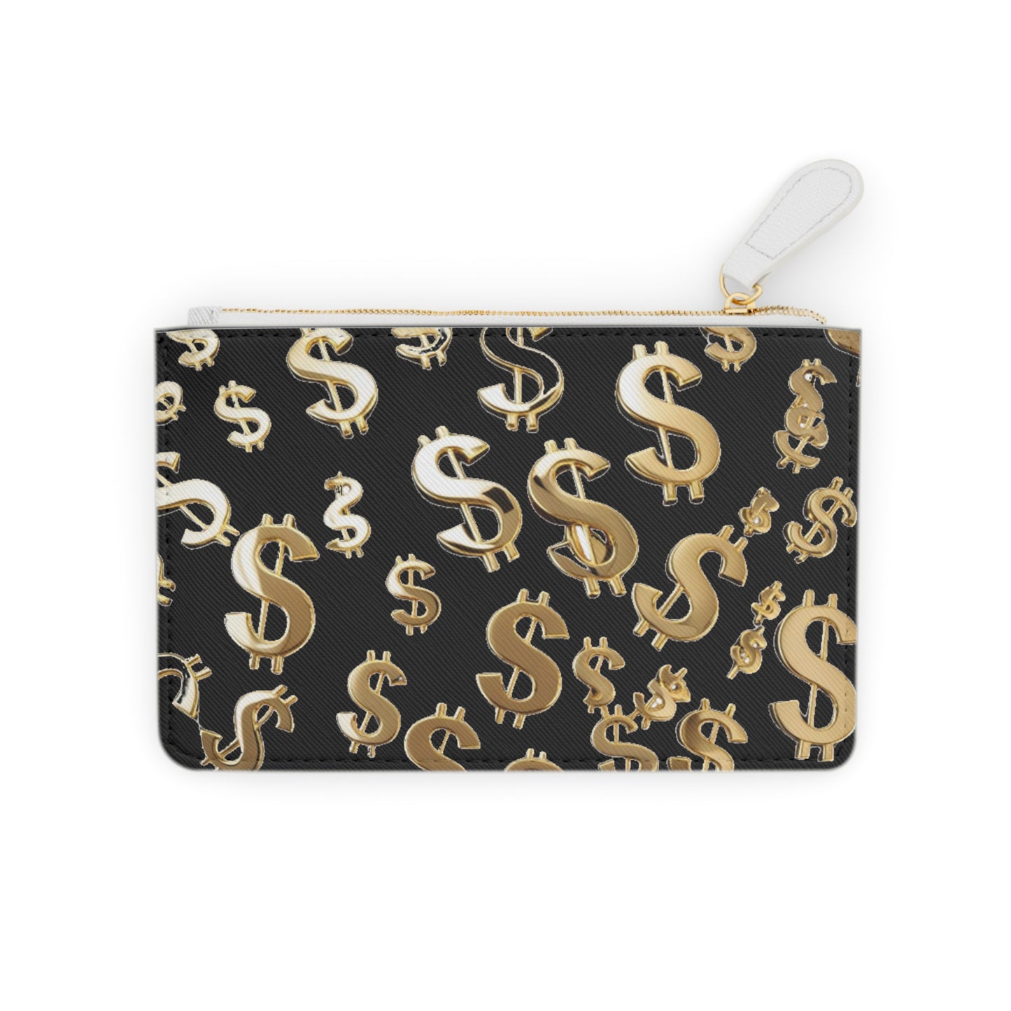 MNAGA Gold Dollar Symbol Mini Clutch Bag | Stylish Wallet, Party Bag, Gift for Her, Trendy Accessory, Money Theme