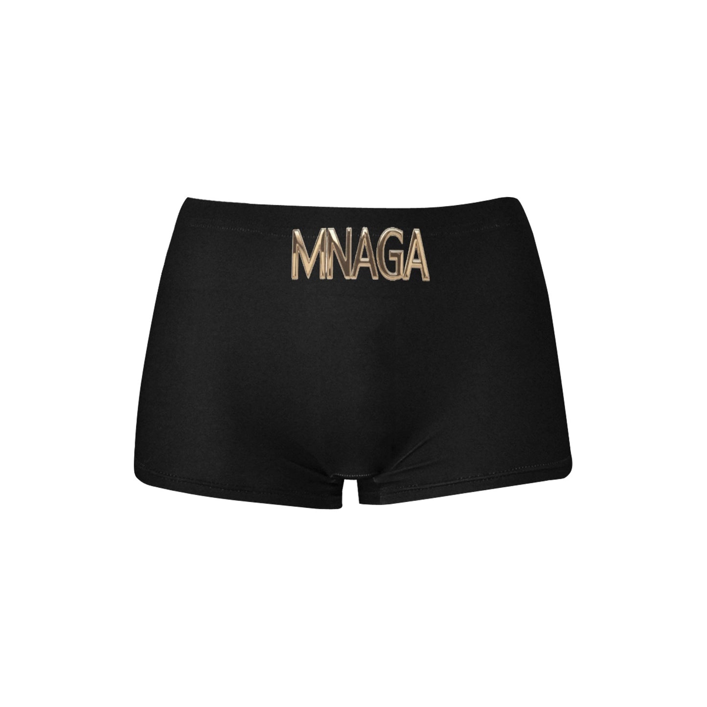 MNAGA WEAR BLACK Women's Boyshort Panties (Model L31)