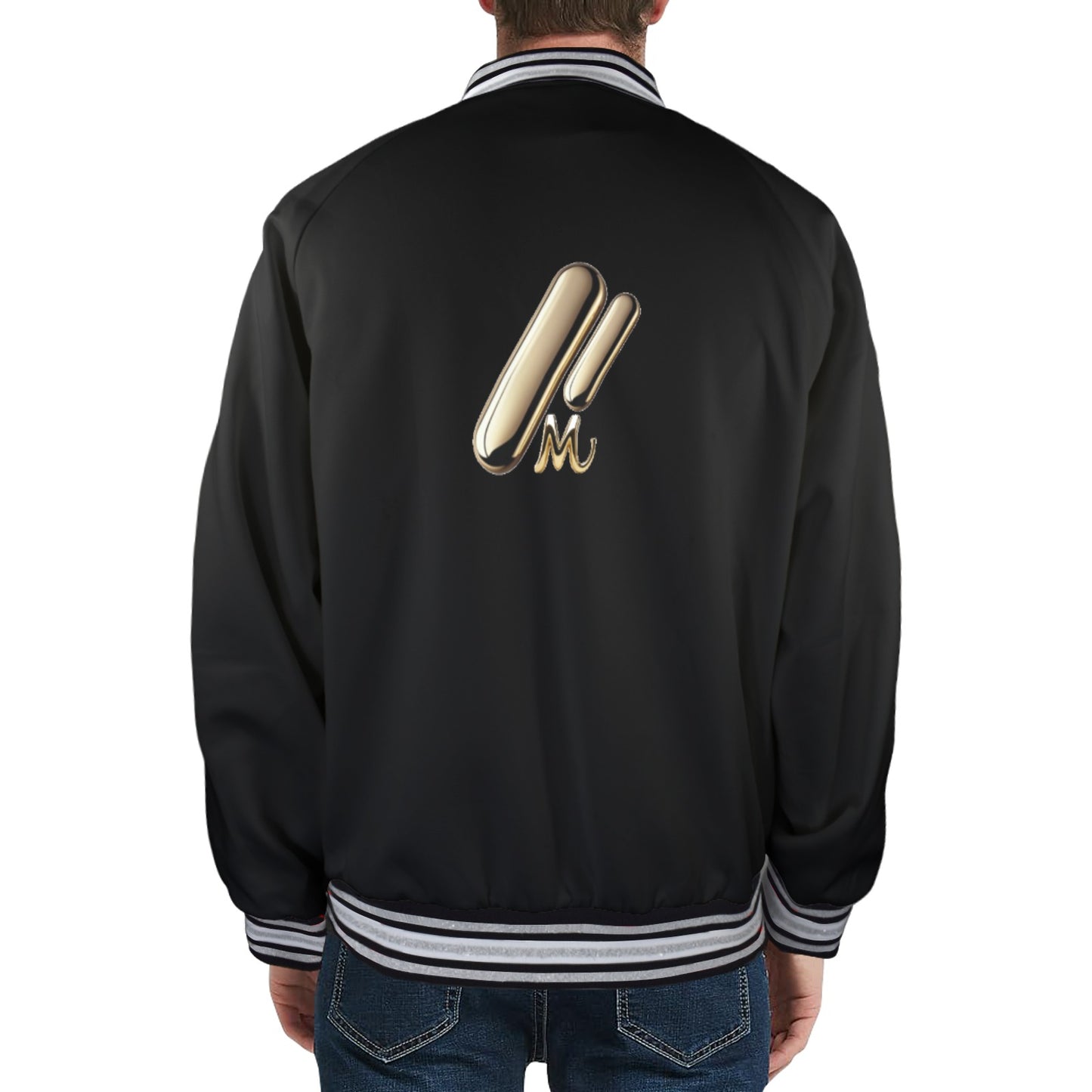 Men's Striped Trim MNAGA Bomber Jacket