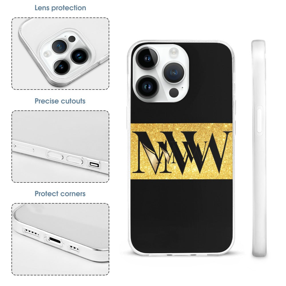 MW Black and Gold Case for iPhone 15 Series