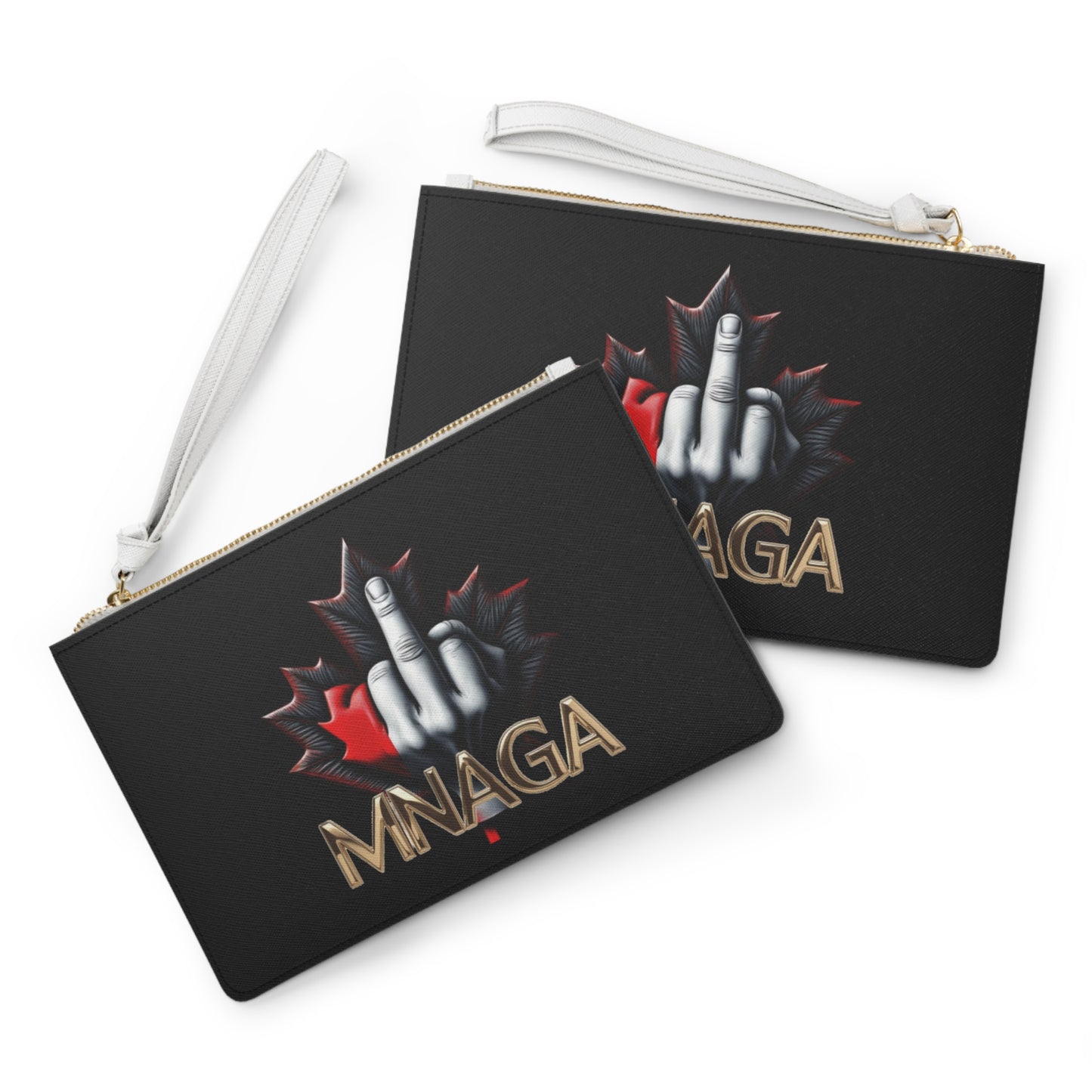 MNAGA Bold Statement Clutch Bag, Unique Makeup Pouch, Trendy Accessories for Her, Gift for Friends, Canada Pride