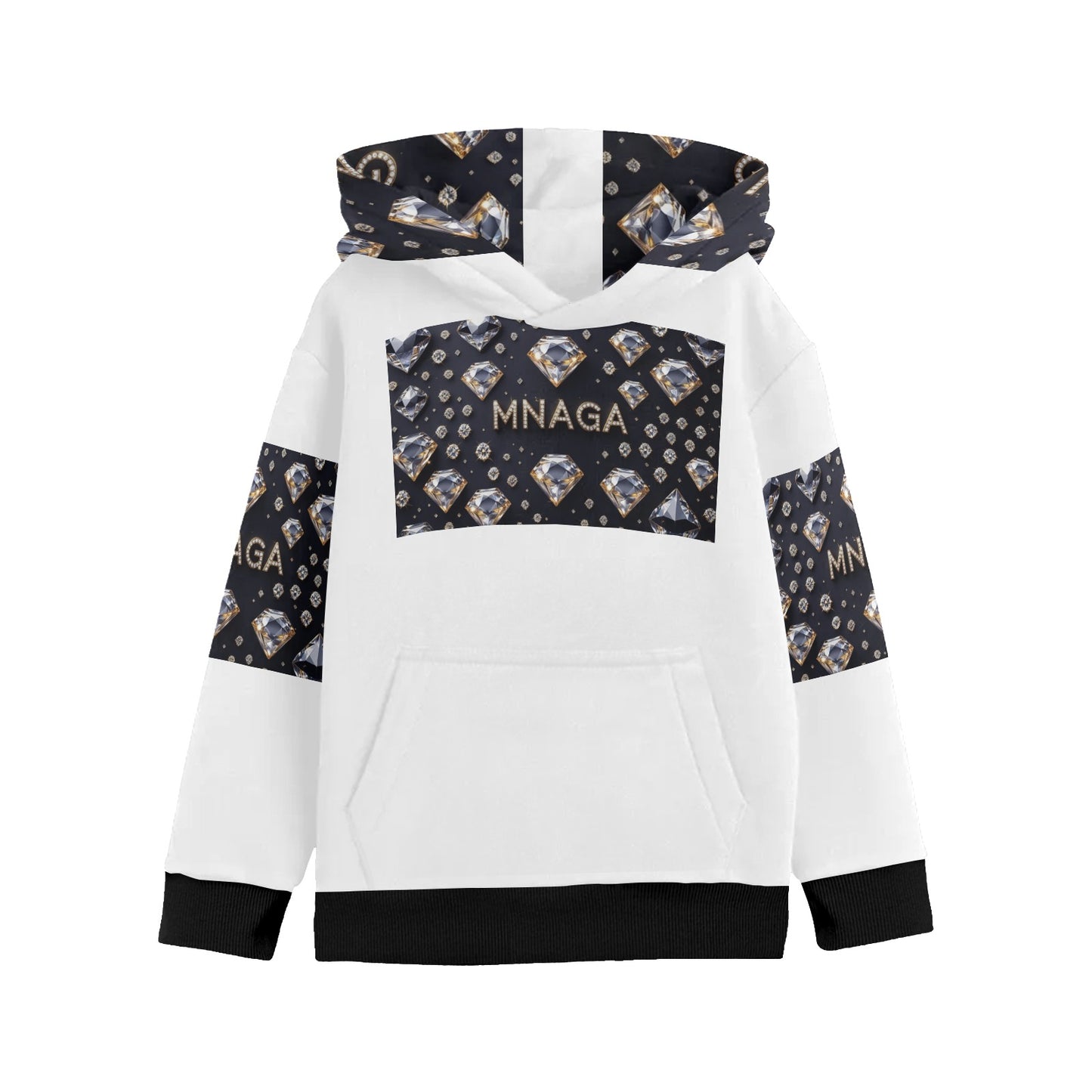 Little Girls' Long Sleeve MNAGA Diamond Hoodie