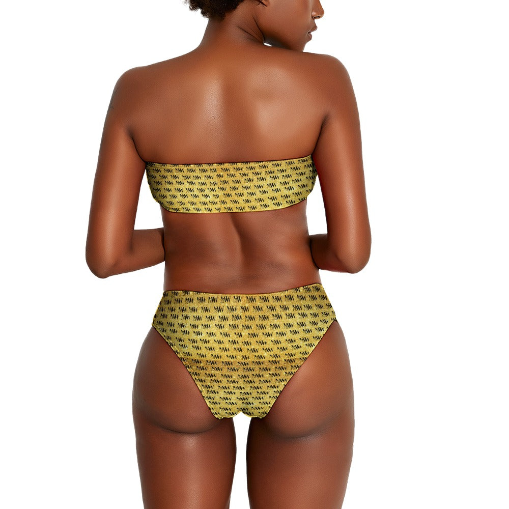 Gold MW Ladies Two Piece Bikini Swimsuit