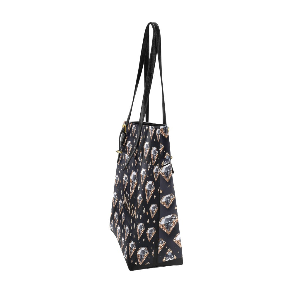 MNAGA Gold Diamonds Tote Bag