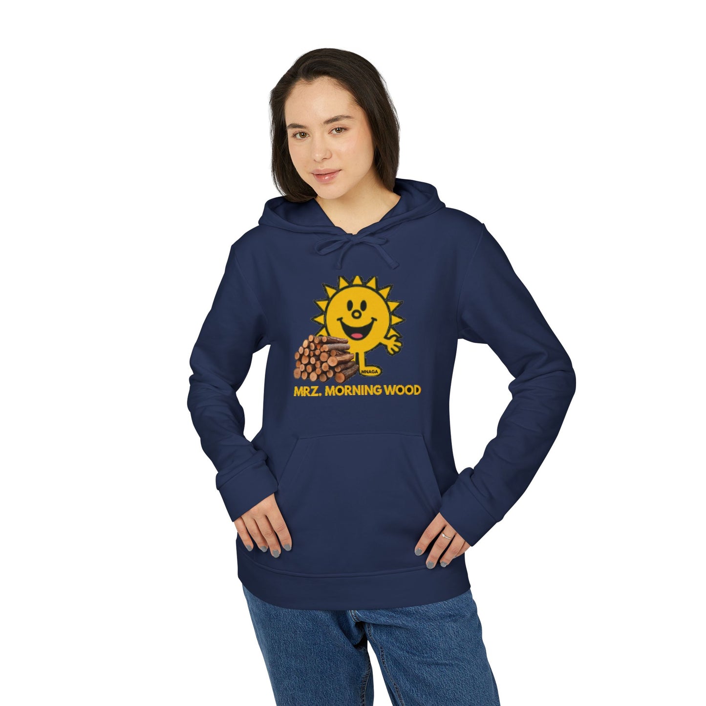 MNAGA Authentic MZZFITZ Hoodie - Mzz. Morning Wood, Unisex Pullover for Fall, Him/Her, Casual Streetwear, Warm Layer