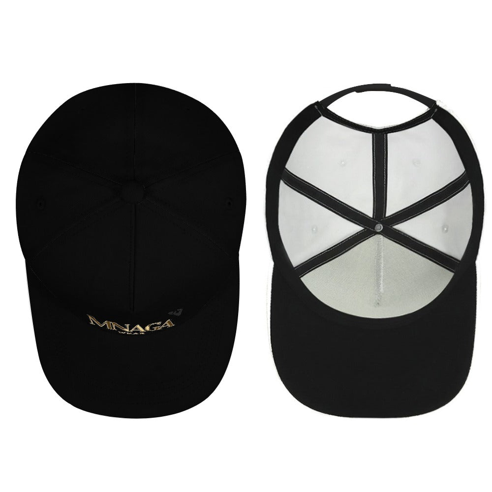 MNAGA Wear Black and Gold Baseball Cap