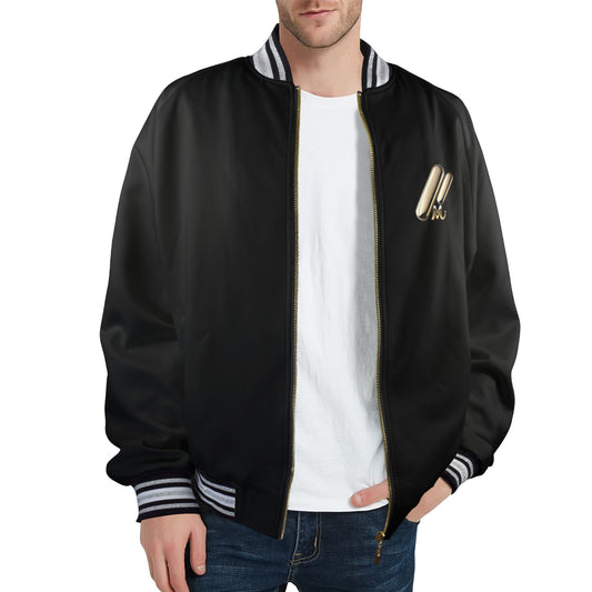 Men's Striped Trim MNAGA Bomber Jacket