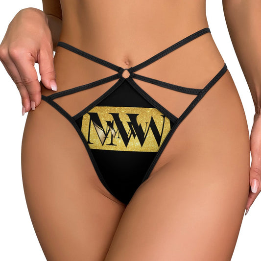 Black and Gold MW T-back Thong