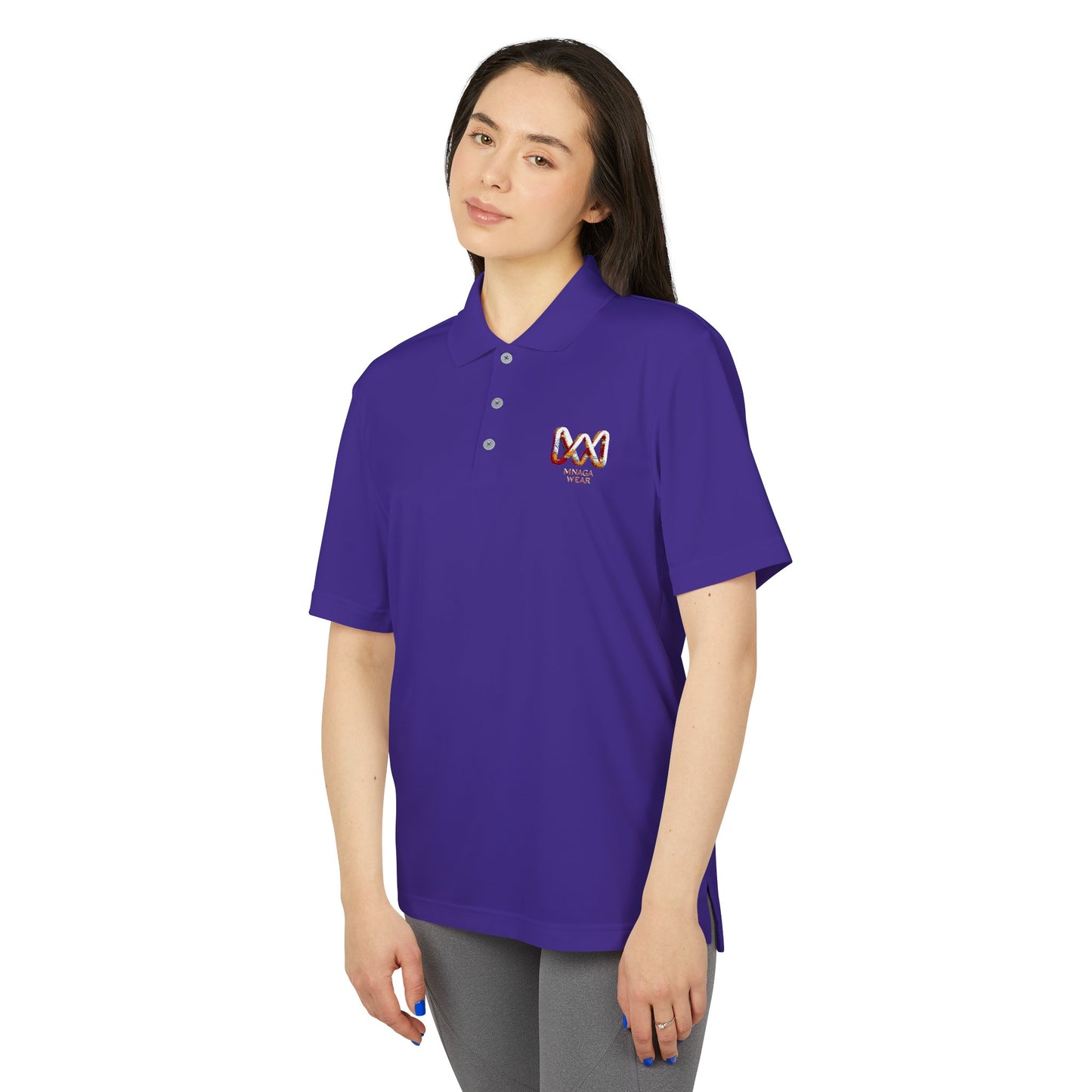 Unisex MNAGA Performance Polo, Casual Polo Shirt, Sportswear, Athletic Clothing