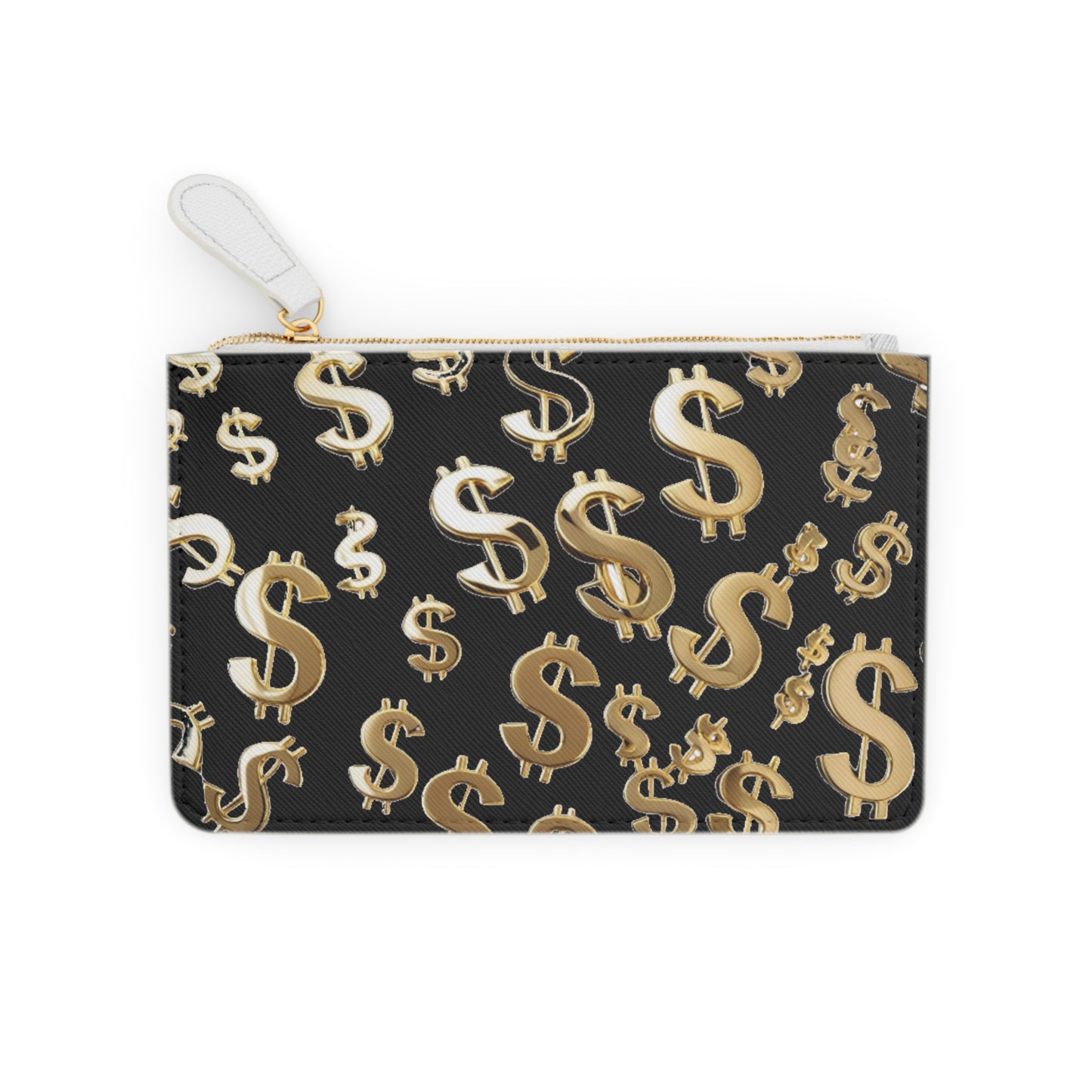 MNAGA Gold Dollar Symbol Mini Clutch Bag | Stylish Wallet, Party Bag, Gift for Her, Trendy Accessory, Money Theme