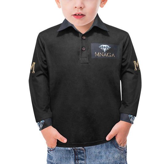 Little Boys' Long Sleeve Polo Shirt T73