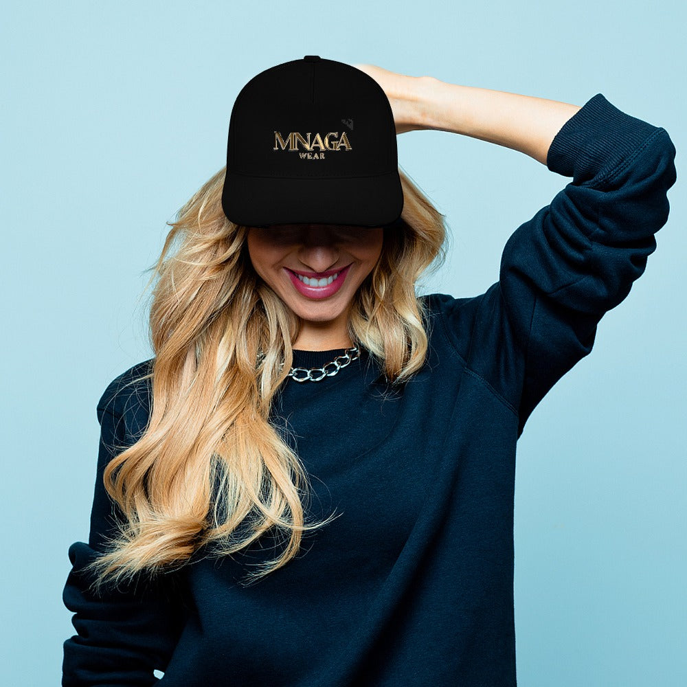 MNAGA Wear Black and Gold Baseball Cap