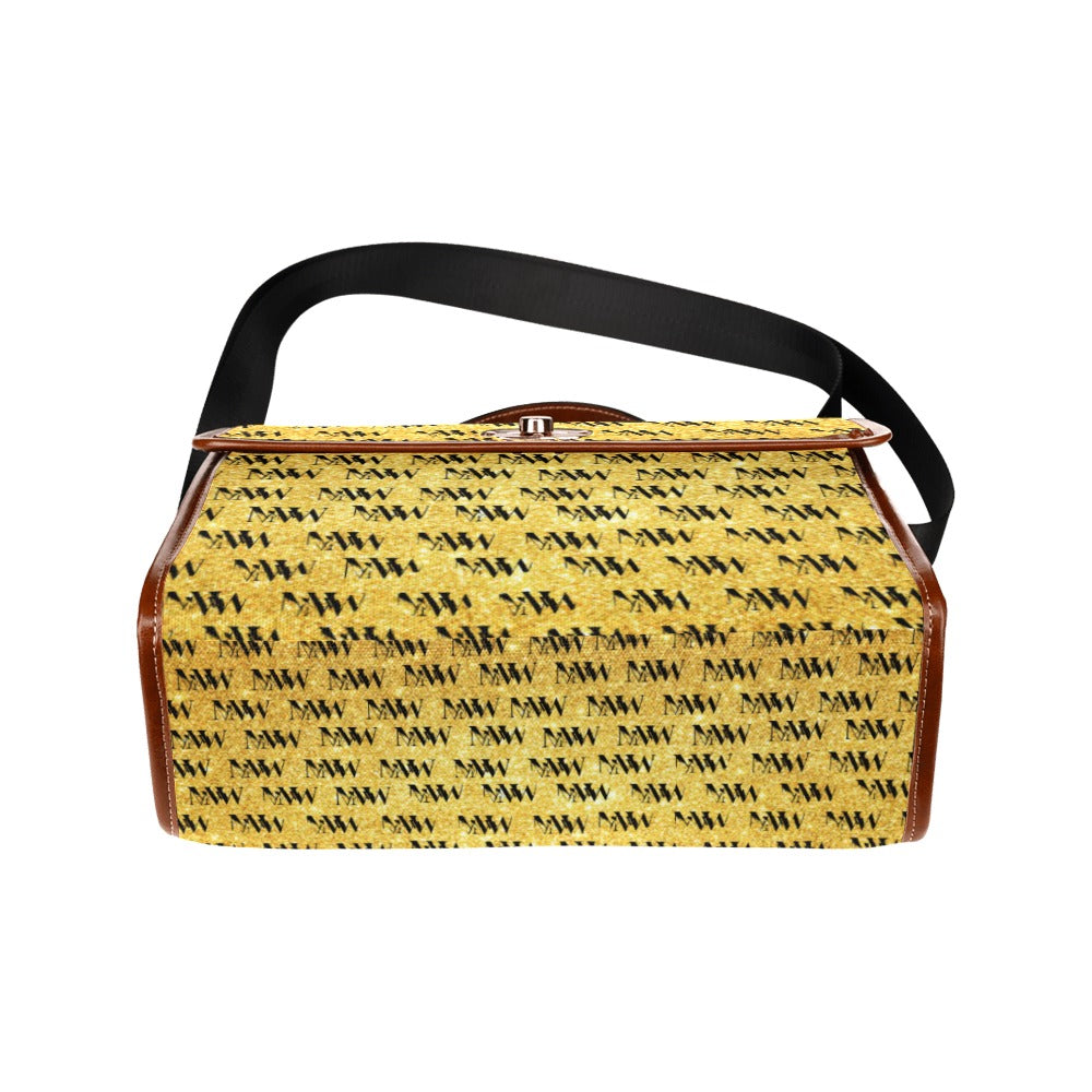 Gold MNAGA Waterproof Canvas Bag (Model 1641)