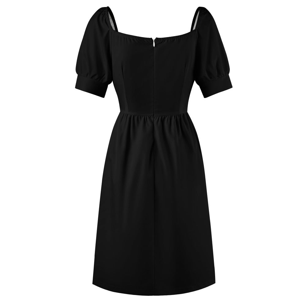 MW Black and Gold Sweetheart Dress