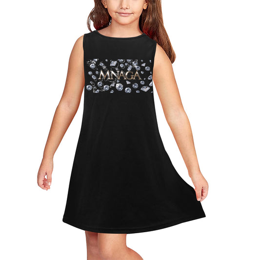 Girls' Mnaga Sleeveless Dress (D58)