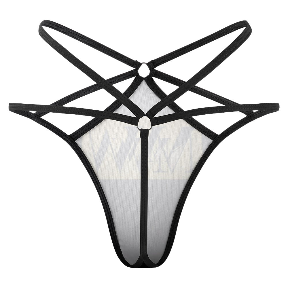 Black and Gold MW T-back Thong