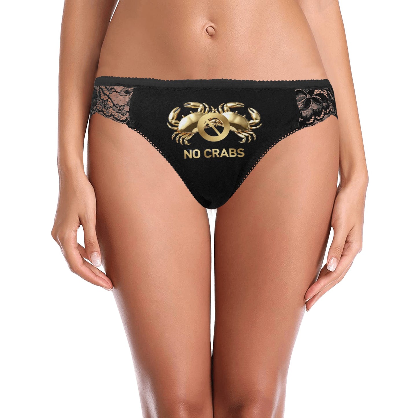 Black No Crabs Women's Lace Underwear(ModelL41)