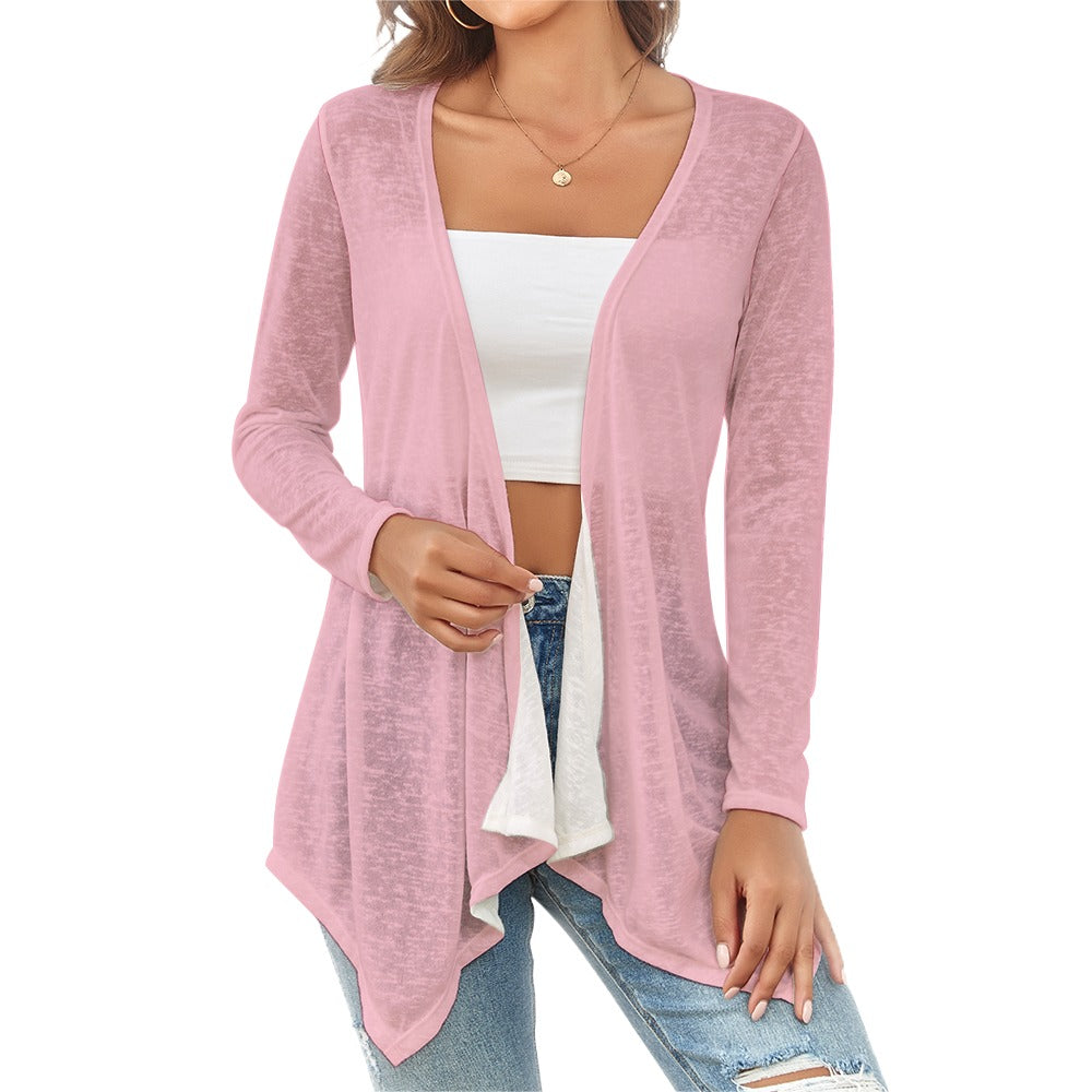 Pink Women's knitted cardigan